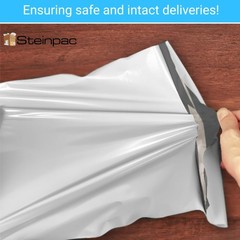Steinpac Large Poly Mailers 19X24 50 Pack Self-Sealing Package Envelopes Strong