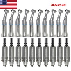 1-10 Dental Contra Angle Push Button /Air Motor 2/4Hole Low Speed Fit NSK YAD ds