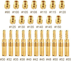 24 Pcs Carburetor Jet Kit Main Jet and Pilot Slow Jet for PWK Nibbi Keihin FCR-