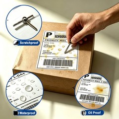 1000 labels 4″x6″ Direct Thermal Shipping Labels For Zebra & Rollo Printers
