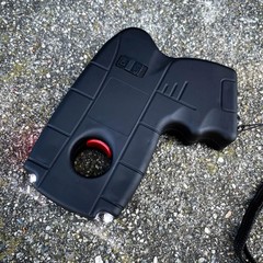 Pistol Grip Stun Gun Rechargeable Defender 10MV Flashlight Heavy Duty