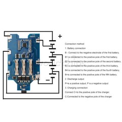 5S 18V/21V Li-ion Battery Charging Protection Board BMS Balance For Power Tool