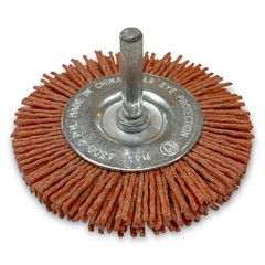 3″ Nylon Flat Brush 1/4″ Shank Extra Coarse 3 Pack Abrasive Drill Brush Wheel