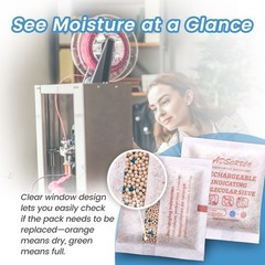 [20 Gram 20 Packages] Adsorbco Rechargeable Molecular Sieve Desiccant Packs
