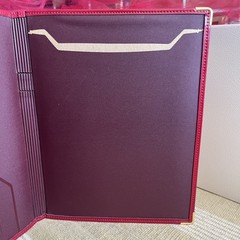 Apple Red Leather Business Portfolio Brass Corners by Hazel America’s Case Maker