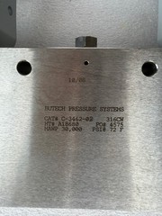 BuTech Haskel 30,000 PSI Pressure Intensifier / Hydro Test Pump C-3462-02