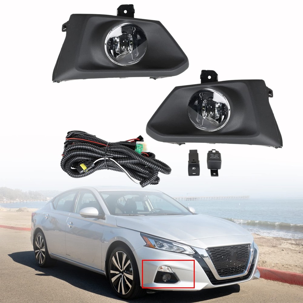 2-Pack Fog Lights Assembly with Bulbs Switch Wiring Kit Left Right