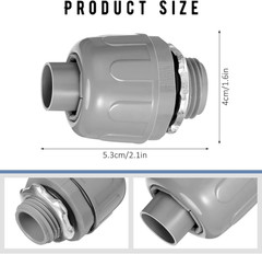 1/2 Inch Liquid Tight Connector PVC Electrical Conduit Fittings Straight 180 Deg