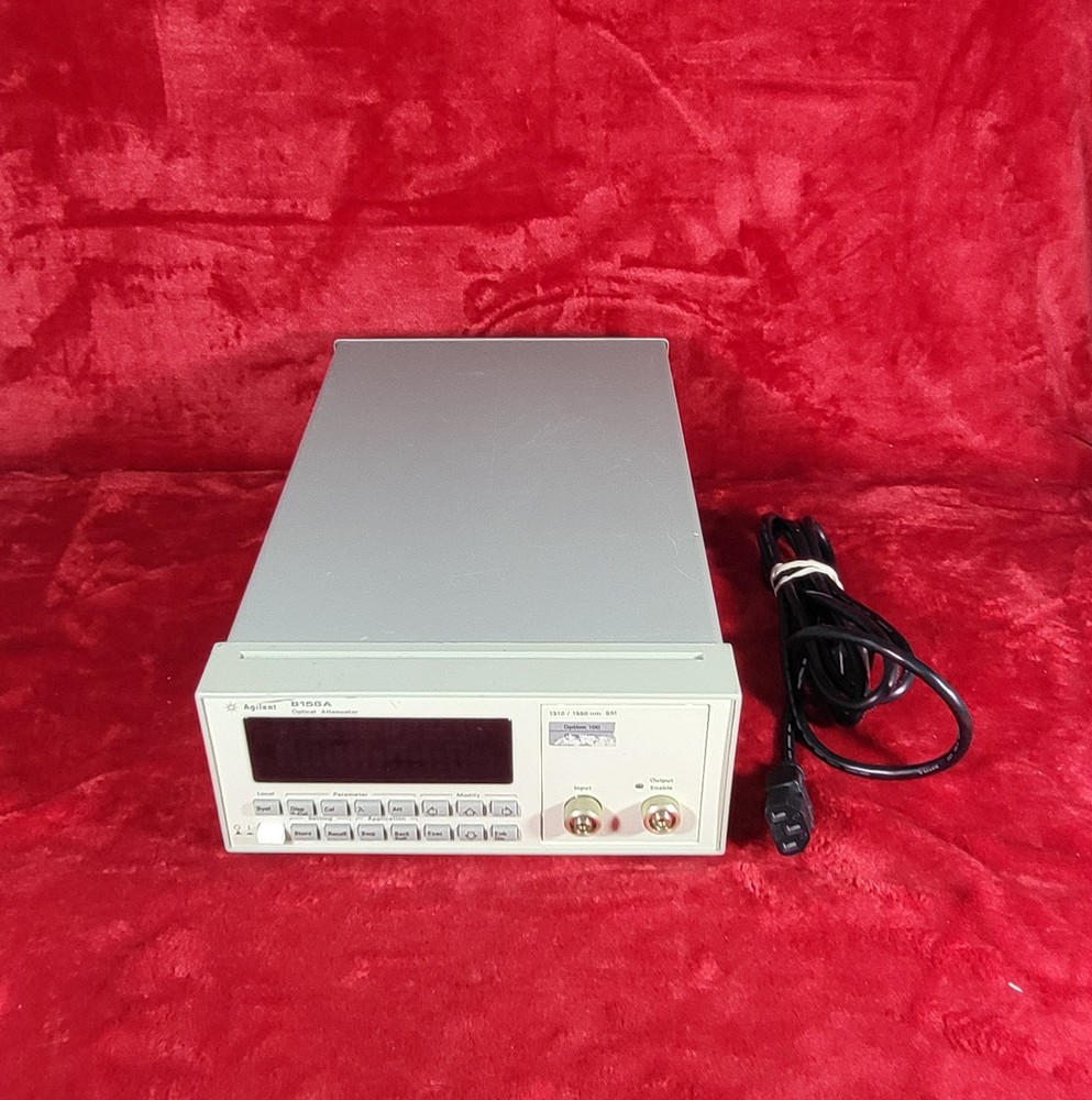 Agilent 8156A Optical Attenuator 1310/1550nm SM Option 100 – Powers On