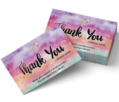 Thank You Cards Small Business (3.5 x 2 Inches – 100 pcs, 300GSM) by Modern 5th