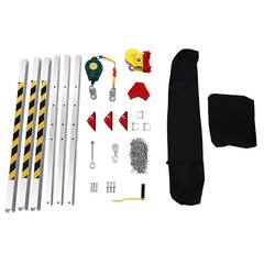 Confined Space Tripod Kit w/ 1200lb Winch 5-6.5ft Adjustable Legs Rescue Tripod