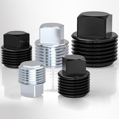 Carbon Steel External Square Head Pipe Plug Zinc Plated Thread Oil Stop Plug