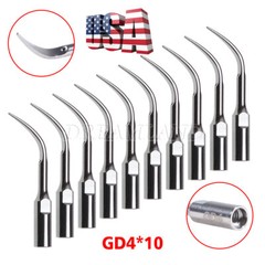 10*GD4 Dental Ultrasonic Scaler Tips Fit DTE SATELEC Handpiece