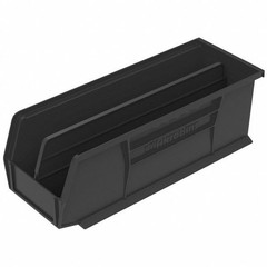 Akro-Mils 30234Black Hang & Stack Storage Bin, Plastic, 5 1/2 In W, 5 In H, 14