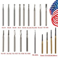 Dental Tungsten Carbide Bur FG RA CA HP Drills Burr For High/Low Speed Handpiece