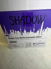 Adenna SHD938 Shadow Nitrile Powder Free Exam Gloves, X-Large, Black, Case/10