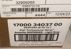 6 Dial® Professional Versa Dispensers for 15 oz. Pouch Refills Light Gray/White