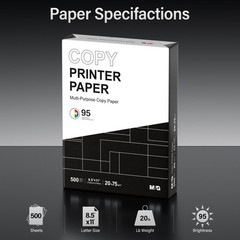 M&G Multipurpose Copy Printer Paper, 8.5 x 11, ‎1 Ream | 500 Sheets, White