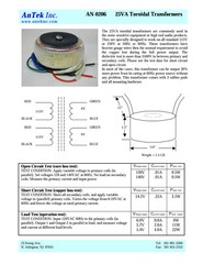 25VA 6V + 6V / 12VCT Power Transformer Antek AN-0206