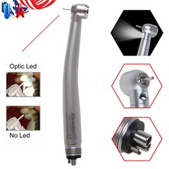 AS Dental High Speed Handpiece LED Fiber Optic Torque Push 4Holes 3 spray
