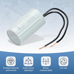 CBB60 7Uf Running Capacitors, AC 450V 2 Wires 50/60Hz Cylinder 60X35Mm