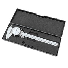6″ Dial Caliper, 0.001″ Resolution with Slide Lock, Shock Proof, Includes Case