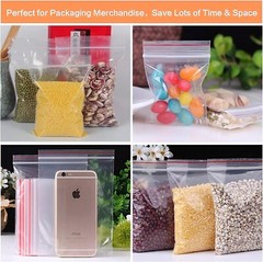 500 13×18 Clear Zip and Lock Plastic Zipper Poly Locking Reclosable Bags