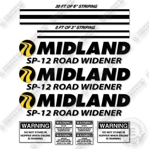 Midland SP-12 Road Widener Decal Kit- 7 YEAR OUTDOOR 3M VINYL !