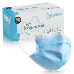 ASTM Level 3 Face Masks, FDA Cleared, 3-Ply, Fluid Resistant, ≥98% Filtration, 5