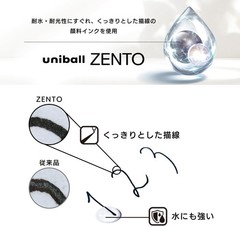 Uni-ball ZENTO 0.7mm Gel Pen 3 Color Set Indigo Amber Linen Japan Stationery NEW