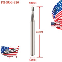 FG # 330 Dental Surgical Carbide Burs 25mm (100pcs=10 Packs)