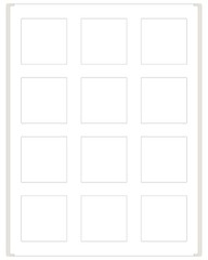 2″ x 2″ Square Labels for Laser/Inkjet, Permanent Adhesive, White Matte 6000L