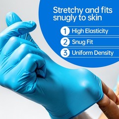 US Seller Nitrile Exam Gloves 100 PCs Powder-Free Food-Safe Disposable Glove