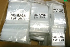 2,400 Zip Seal Lock Bags 2mil Poly Assorted 4 Sizes 600 each 2×2 2×3 3×4 4×6