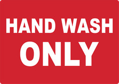 HAND WASH ONLY| Laminated Vinyl Decal Sticker Label