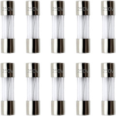 10 Pack F3AL Fast-Blow Fuse 3A 250V Glass Fuses 0.2 X 0.78 Inch / 5 X 20 Mm (3 A