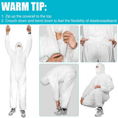 Hazmat Suits 30Pack Disposable Protective Coveralls, Heavy Duty Full Body Painte