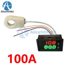 DC0-300V 50/100/200/400A Digital Current Voltage Meter Hall Ammeter Voltmeter