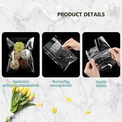 Pack of 200, Acid-Free Crystal Clear Sleeves Storage Bags for Photo Prints