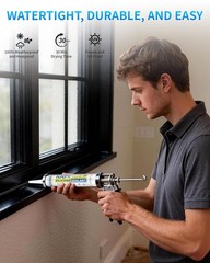 Black Silicone Caulk & Sealant, 100% Waterproof Silicone Caulking, Silicone Seal