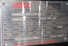 Setco #2CB030-030BY.59778 (UNSURE ON MODEL NUMBER – SEE TAG)