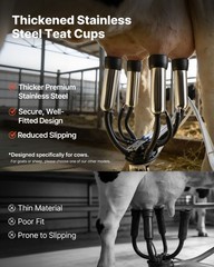VEVOR Electric Cow Milking Machine Milker Machine 6.6 Gal / 25 L Bucket for Cows