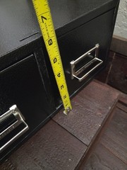 Metal File card Drawer, 3″ X 5 ” Double Drawer, Black, Buddy Products Vintage