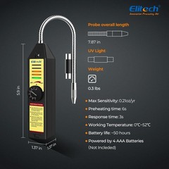 Elitech WJL-6000S Updated Refrigerant Halogen Leak Detector HVAC Tester