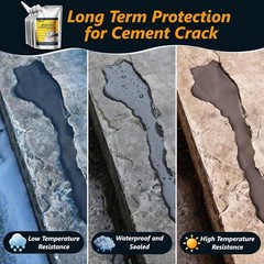 Concrete Crack Filler,5 LB High Elasticity Cement Crack Filler,Self-Leveling Qui