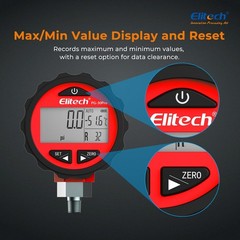 Elitech PG-30Pro Red Refrigeration HVAC Digital Pressure Gauge 87+ Refrigerants