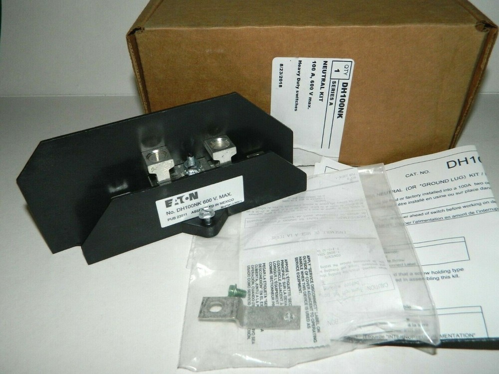 NEW EATON / Cutler Hammer DH100NK Neutral Kit, 100A, 600V, for HD Safety Switch