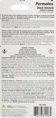 Permatex 81158 Black Silicone Adhesive Sealant, 3 oz. Tube, Pack of 1