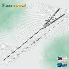 Laparoscopic Sinus Surgery Needle Holder Curved 20″ V Type 5 X 330mm Forceps