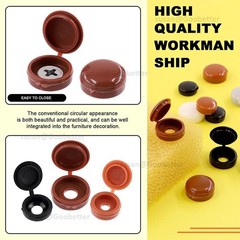 Plastic Fold Over Hinged Screw Cover Caps For Screws 11 Colour Packs 100 or 1000